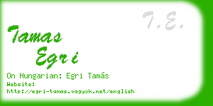 tamas egri business card